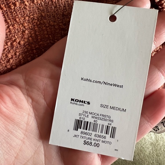 Nine West textured knit moto medium zip up jacket - Womens - Picture 7 of 8